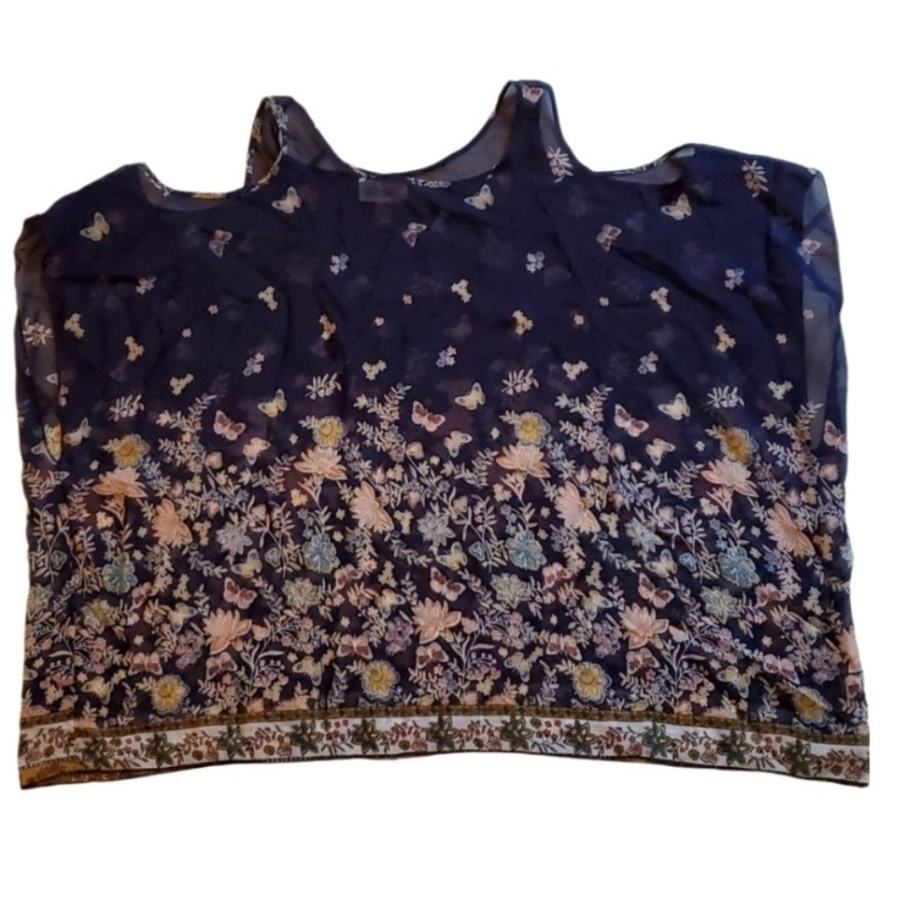 Arianna by Howard Sheer Top OS Butterfly